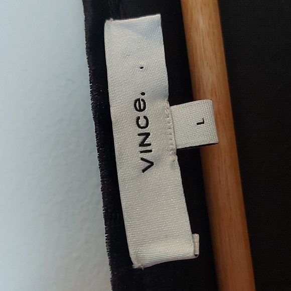 Vince Square Neck Plush Velour Fitted Long Sleeve Top Black Size Large - Picture 7 of 10